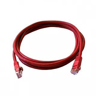 Patch cord 0,5m czerwony UTP 5e