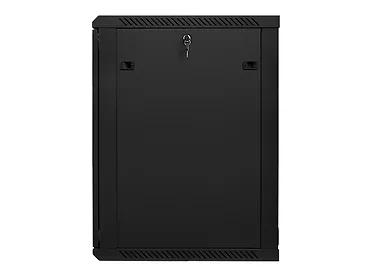 Szafa instalacyjna wisząca 19'' 18U 600X600mm czarna (drzwi      szklane)