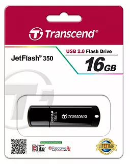 JETFLASH 350 16GB USB2.0 BLACK