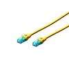 Patch cord U/UTP kat.5e PVC 0,5m żółty