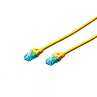 Patch cord U/UTP kat.5e PVC 0,5m żółty