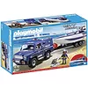 PLAYMOBIL Pojazd terenow y policjiz motorówką