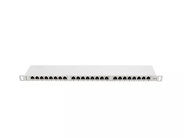 LANBERG Patch Panel 24 Port 0.5U Kat.6 szary ekranowany