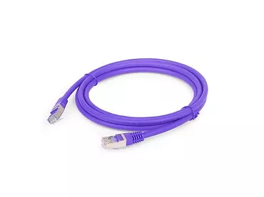 Gembird Patch cord Kat.6A S/FTP LSZH 1m fioletowy