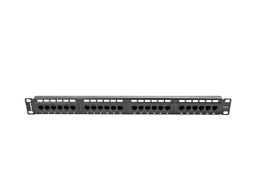 LANBERG Patch Panel 24 Port 1U Kat.6 czarny