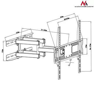 Maclean Uchwyt do TV MC-760 26-55 cali 30 kg czarny