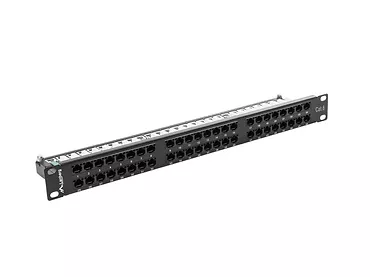 LANBERG Patch Panel 48 Port 1U Kat.6 czarny