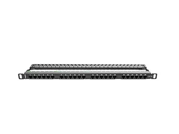 LANBERG Patch Panel 24 Port 0.5U Kat.5E czarny