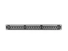 LANBERG Patch Panel 24 Port 1U Kat.5E czarny ekranowany