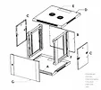 Holdit Szafka wisząca rack 9U 600x450 szara szklane drzwi