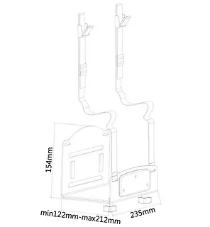 Uchwyt ścienny na komputer PC CPU-W100BLACK