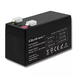 Qoltec Akumulator AGM | 12V | 1.3Ah | max. 0.39A