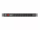 LANBERG Listwa zasilająca Rack PDU 19 cali 1U 16A 8X IEC C13 2M Czarna