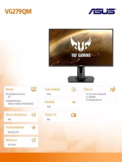 Asus Monitor 27 cali VG279QM