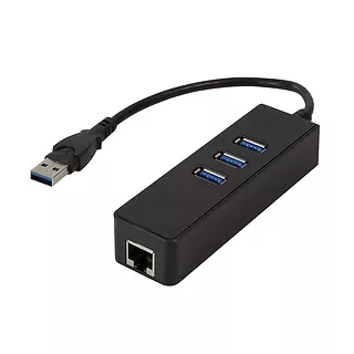 LogiLink Adapter Gigabit Ethernet do USB 3.0 z hubem USB 3.0