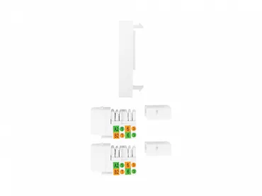 LANBERG Gniazdo 45x45 RJ45 + Keystone kat.6 UTP Białe