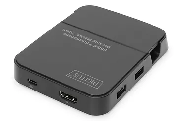 Digitus Stacja dokująca do smartfonów USB Typ C 7 portów, HDMI 4K 30Hz SD