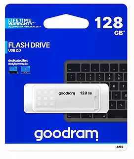 GOODRAM Pendrive UME2 128GB USB 2.0 Biały