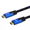 Elmak Kabel HDMI-HDMI v2.1, OFC, 3m, 8K, Miedź, Złote końcówki, Ethernet/3D CL-143 SAVIO Niebiesko-czarny