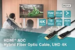 Digitus Kabel połączeniowy hybrydowy AOC HDMI 2.0 Premium HighSpeed 4K/60Hz UHD HDMI A/HDMI A M/M czarny 10m