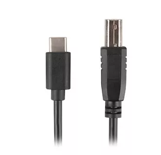 LANBERG Kabel USB-C(M)->USB-B(M) 2.0 1.8m ferryt czarny