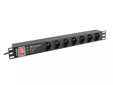 LANBERG Listwa zasil.rack PDU 1U 16A 2m 7 PDU-PRO-07E-0200-BK