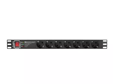 LANBERG Listwa zasil.rack PDU 1U 16A 2m 7 PDU-PRO-07F-0200-BK