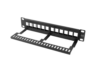 LANBERG Patch panel 12port 1U z organizerem PPKS-9112-B