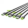 Green Cell Kabel zestaw 3x GC Ray USB - USB-C 120 cm, LED