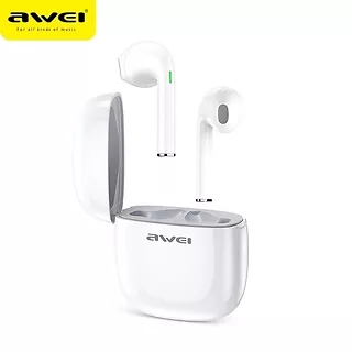 AWEI Słuchawki Bluetooth T28 TWS+stacja dokująca Białe