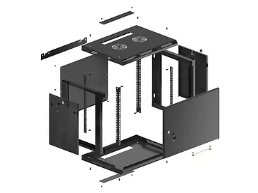 LANBERG Szafa wisząca 19 6U 600x450 cz WF01-6409-00B