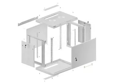 LANBERG Szafa wisząca 19 9U 600x450 sz WF01-6409-00S