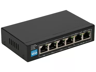 Switch PoE Extralink EUROS V2 4xPoE, 2xLAN UPLINK do 250m