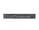 Lanberg Przełącznik Switch 16X100MB POE+/2XCombo niezarządzalny rack 19 cali Gigabit Ethernet 250W