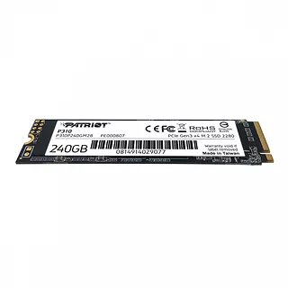 Patriot Dysk SSD P310 240GB M.2 2280 1700/1000 PCIe NVMe Gen3 x 4