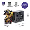 Qoltec Zasilacz ATX 1800W | 80 Plus Platinium | Gaming Miner