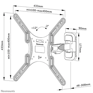 Neomounts by NewStar Uchwyt ścienny WL40-540BL14 32-55 cali