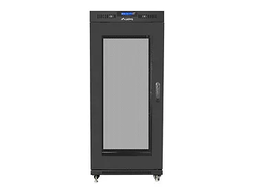 Lanberg Szafa instalacyjna RACK stojąca 19 15U 800X1000 czarna drzwi perforowane LCD( FLAT PACK)