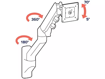 ErgoTron Uchwyt do monitora ścienny HX 45-478-216