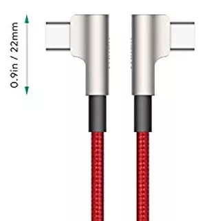 AUKEY CB-CMD37 Red OEM nylonowy kabel USB C - USB C | 1m | 3A | 60W PD | 20V