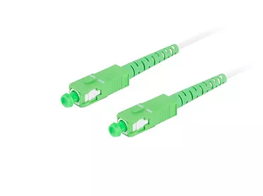 Lanberg Patchcord światłowodowy Sm Sc/Apc-Sc/Apc Simplex 3.0mm 25M biały