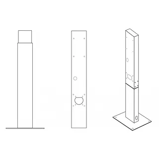 Green Cell Słupek montażowy GC EV Stand do stacji ładowania Wallbox