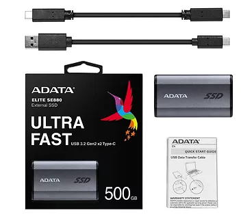 Adata Dysk SSD External SE880 500G USB3.2A/C Gen2x2