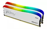 Kingston Pamięć DDR4 Fury Beast RGB 32GB(2*16GB)/3600 CL17 biała