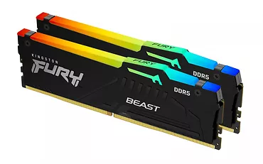 Kingston Pamięć DDR5 Fury Beast RGB 32GB(2*16GB)/5200 CL40