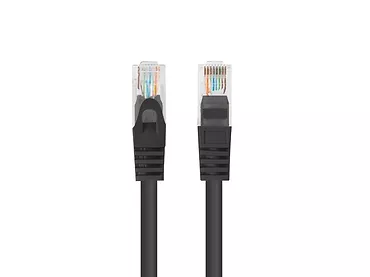 Patchcord kat.6 UTP 0.25m 10-pack fluke passed czarny