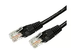 Kabel Patchcord miedziany kat.5e RJ45 UTP 1m. czarny  - paczka 10 sztuk