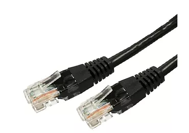 Kabel Patchcord miedziany kat.5e RJ45 UTP 3m. czarny  - paczka 10 sztuk