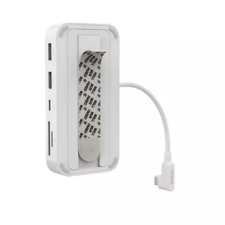 Wieloportowy koncentrator USB-C 6 w 1 z mocowaniem Biały