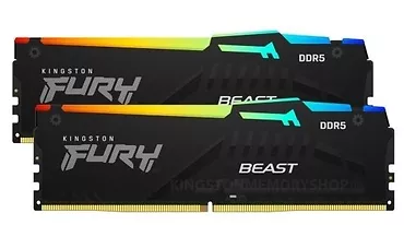 Pamięć DDR5 Fury Beast Black RGB  64GB(2*32GB)/6000  CL36 EXPO